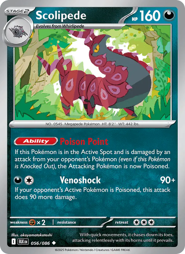 Carta Scolipede 056/086 de Black Bolt