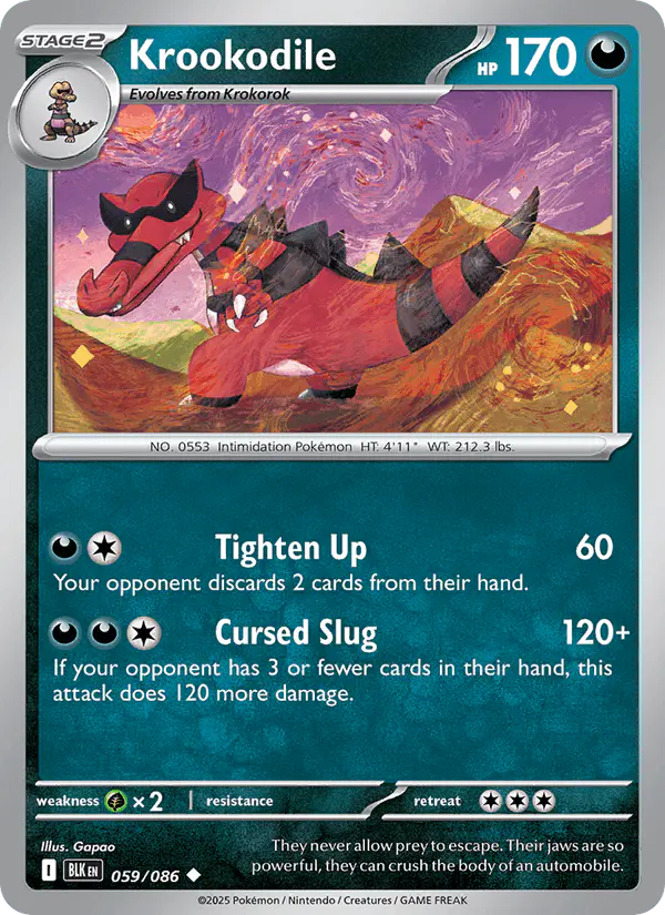 Carta Krookodile 059/086 de Black Bolt