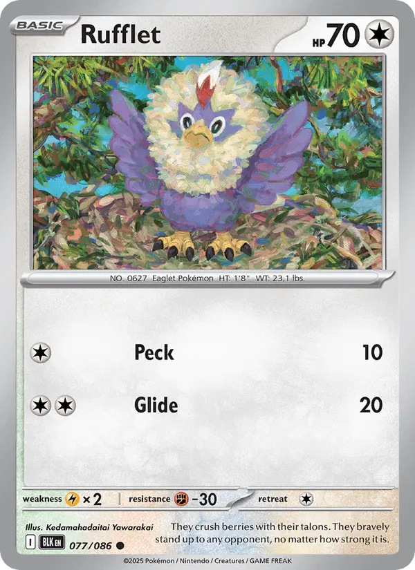 Carta Rufflet 077/086 de Black Bolt