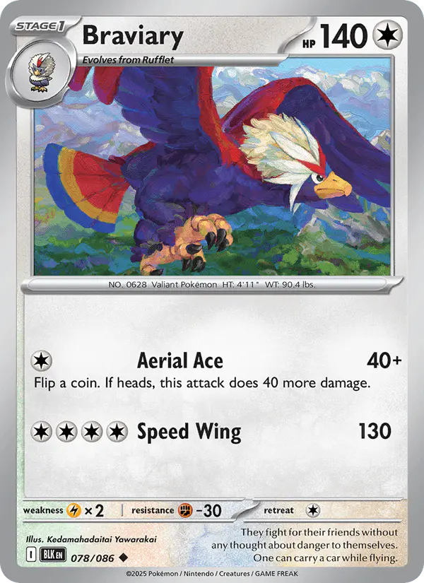 Carta Braviary 078/086 de Black Bolt