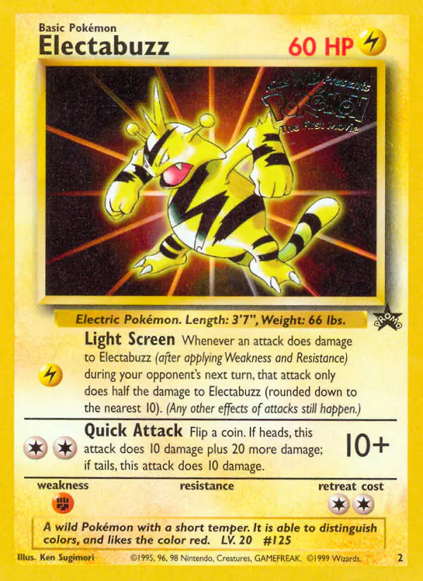 Carta Electabuzz #2 de Wizards Black Star Promos