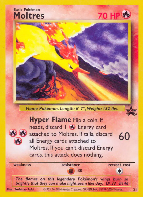 Carta Moltres #21 de Wizards Black Star Promos