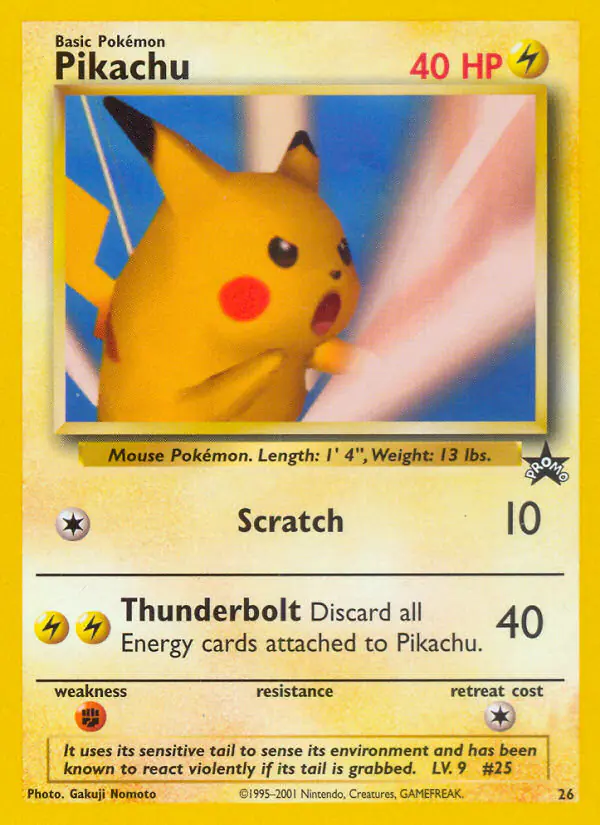 Carta Pikachu #26 de Wizards Black Star Promos