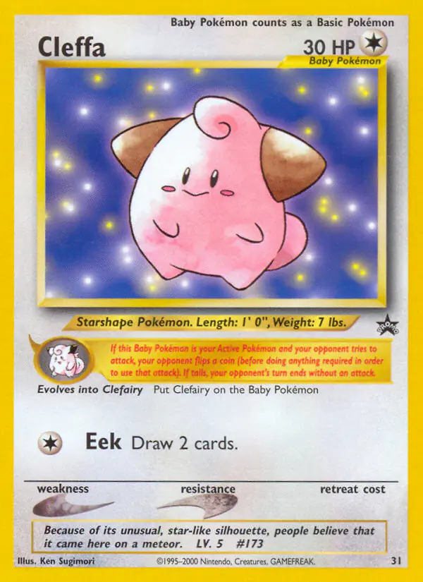 Carta Cleffa #31 de Wizards Black Star Promos