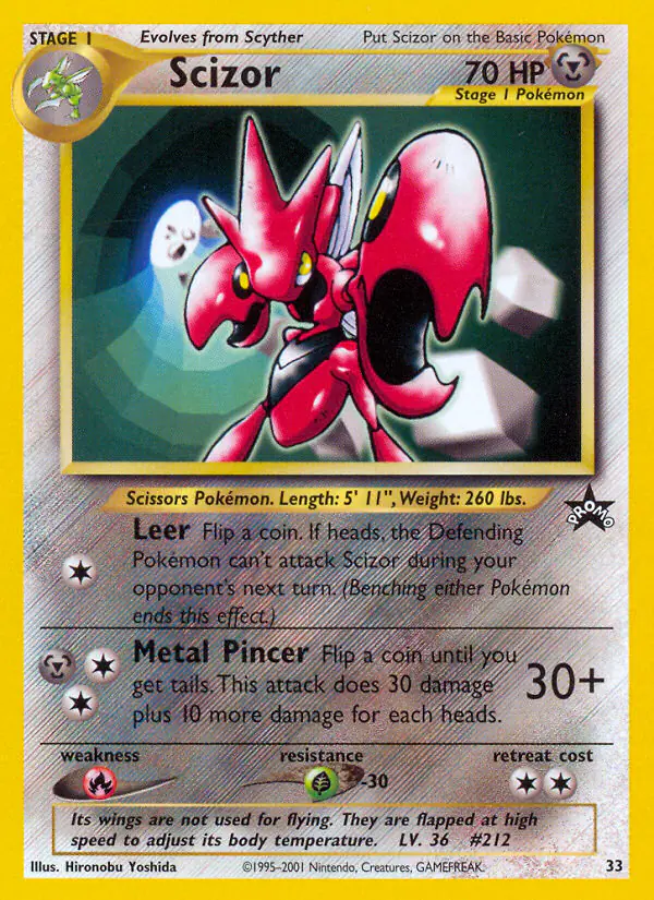 Carta Scizor #33 de Wizards Black Star Promos