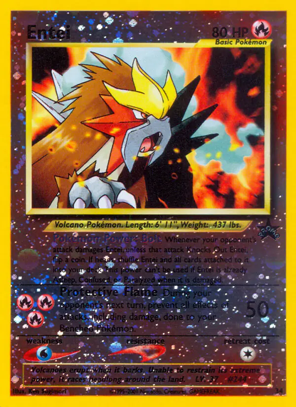 Carta Entei #34 de Wizards Black Star Promos