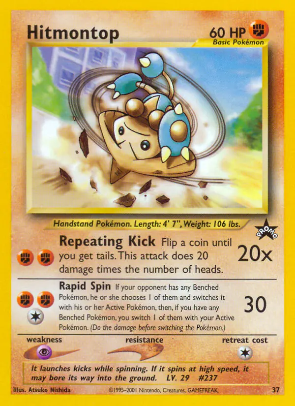 Carta Hitmontop #37 de Wizards Black Star Promos