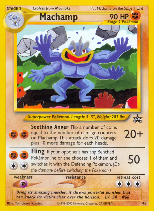Carta Machamp #43 de Wizards Black Star Promos