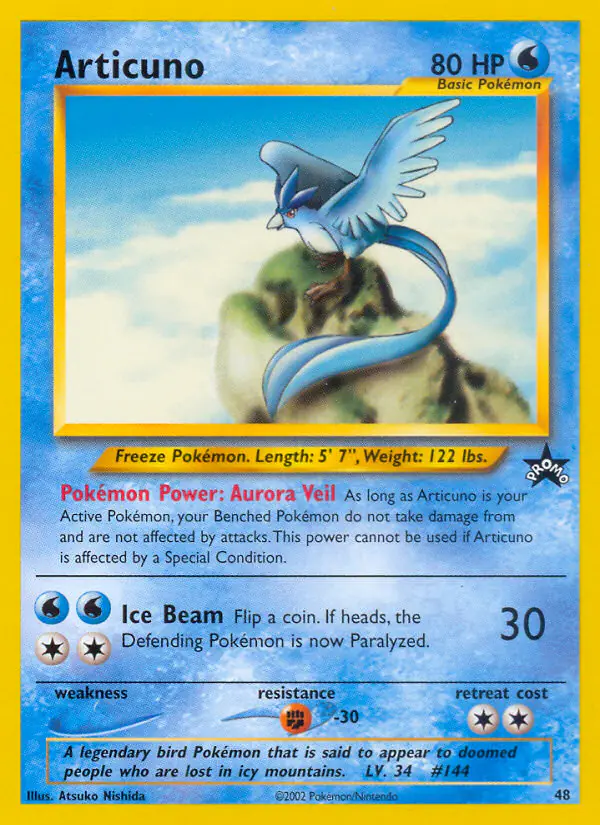 Carta Articuno #48 de Wizards Black Star Promos