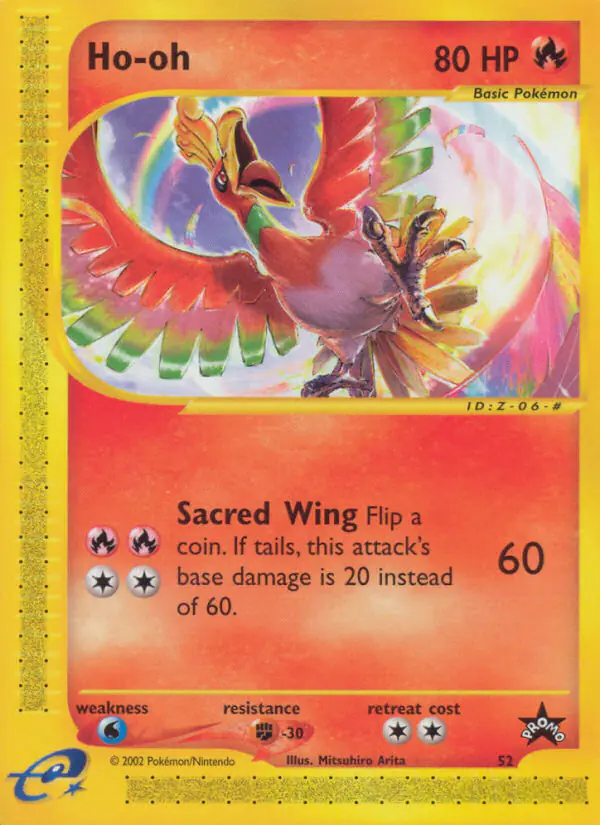 Carta Ho-oh #52 de Wizards Black Star Promos