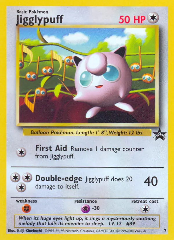 Carta Jigglypuff #7 de Wizards Black Star Promos