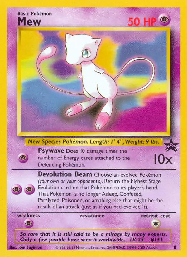 Carta Mew #8 de Wizards Black Star Promos