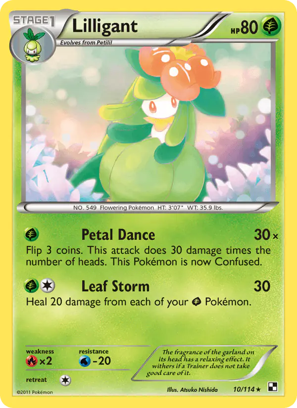 Carta Lilligant 10/114 de Black & White