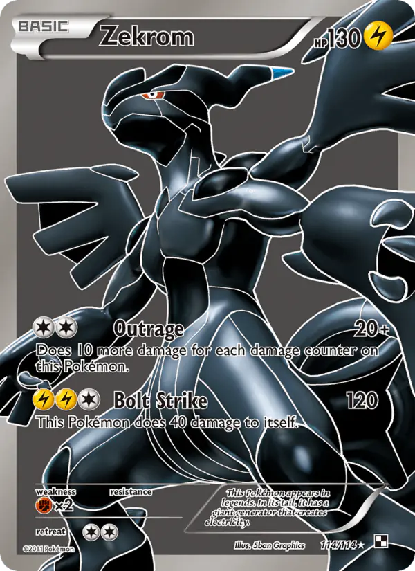 Carta Zekrom 114/114 de Black & White