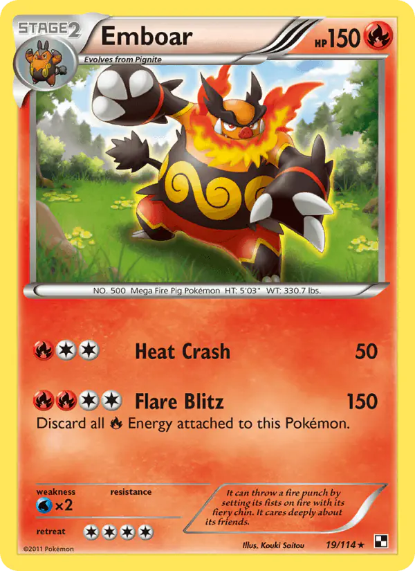 Carta Emboar 19/114 de Black & White