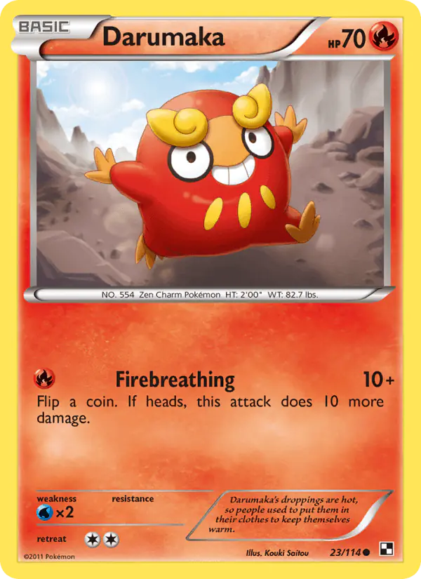 Carta Darumaka 23/114 de Black & White