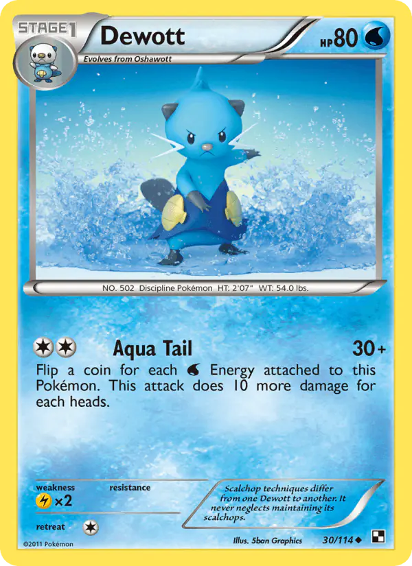 Carta Dewott 30/114 de Black & White