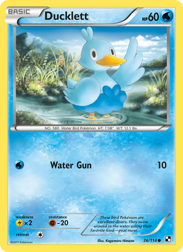 Carta Ducklett 36/114 de Black & White