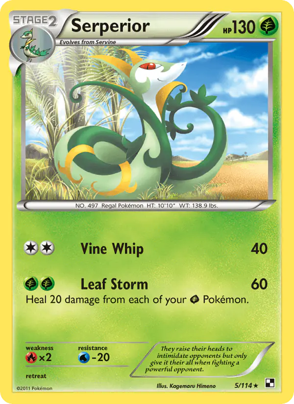 Carta Serperior 5/114 de Black & White