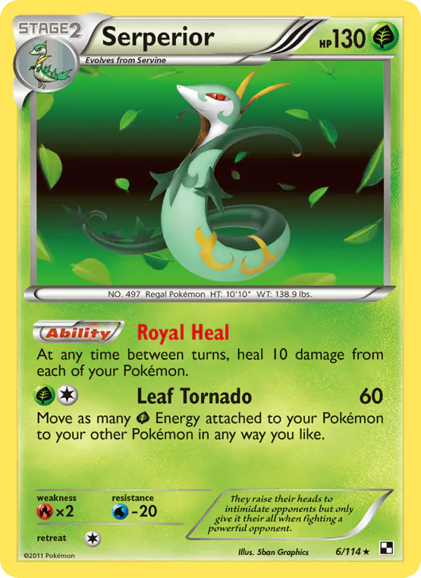 Carta Serperior 6/114 de Black & White