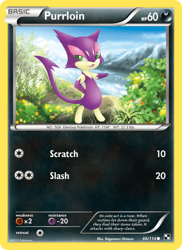 Carta Purrloin 66/114 de Black & White