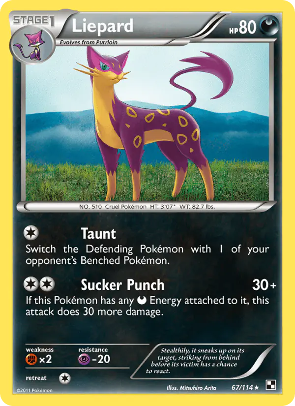 Carta Liepard 67/114 de Black & White