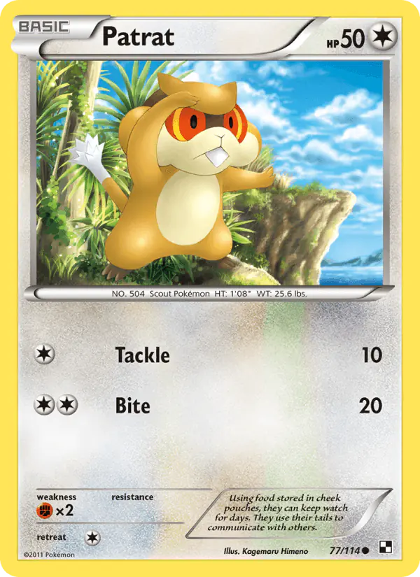 Carta Patrat 77/114 de Black & White