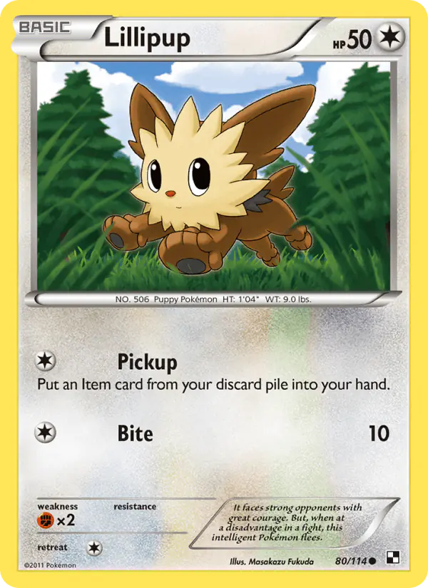 Carta Lillipup 80/114 de Black & White