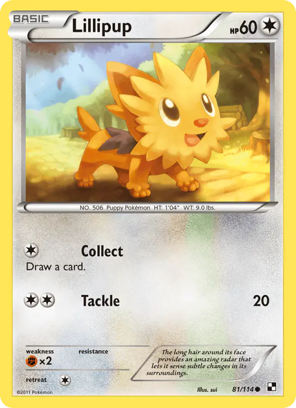 Carta Lillipup 81/114 de Black & White