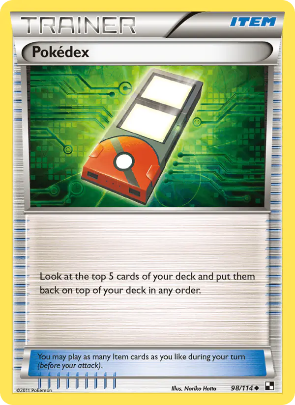 Carta Pokédex 98/114 de Black & White