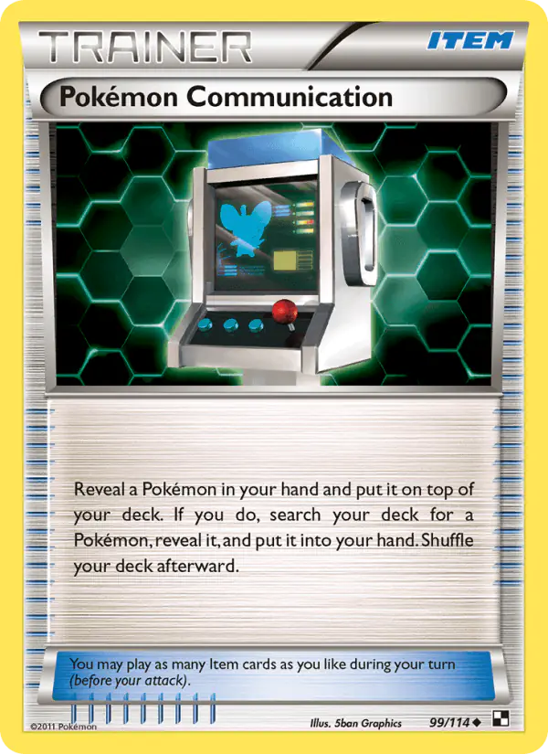 Carta Pokémon Communication 99/114 de Black & White