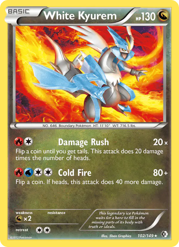 Carta White Kyurem 102/149 de Boundaries Crossed