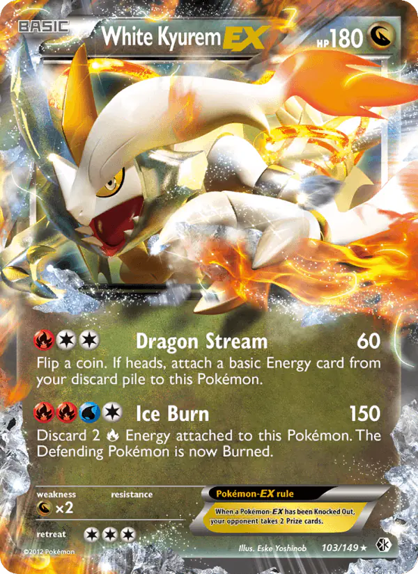 Carta White Kyurem-EX 103/149 de Boundaries Crossed