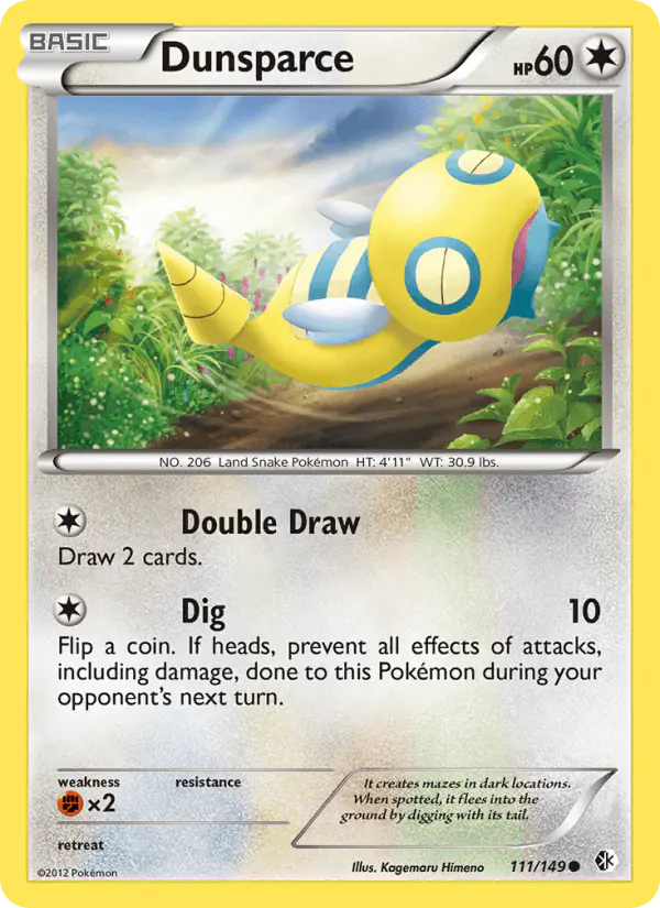 Carta Dunsparce 111/149 de Boundaries Crossed