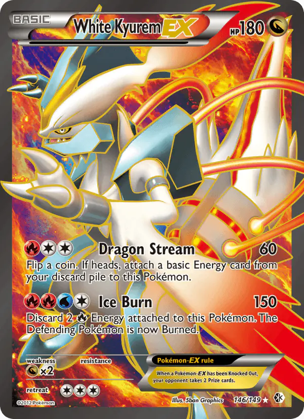Carta White Kyurem-EX 146/149 de Boundaries Crossed