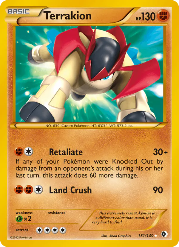 Carta Terrakion 151/149 de Boundaries Crossed