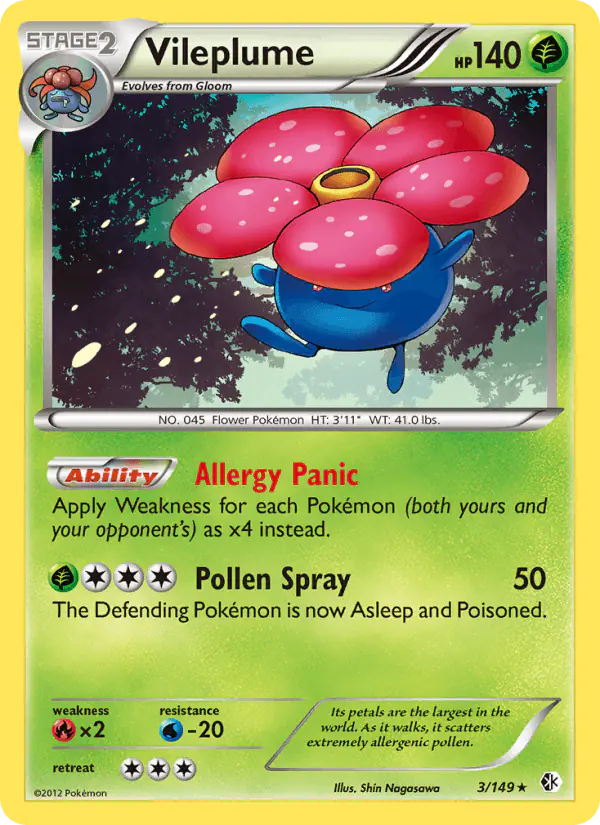 Carta Vileplume 3/149 de Boundaries Crossed