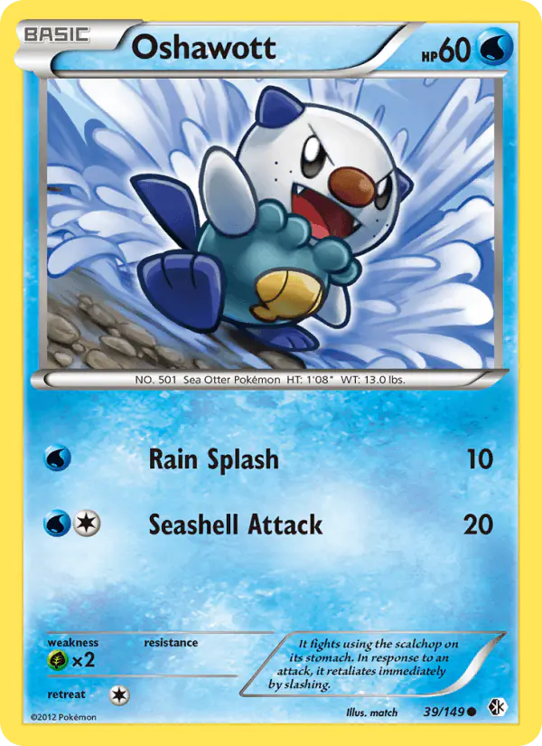 Carta Oshawott 39/149 de Boundaries Crossed