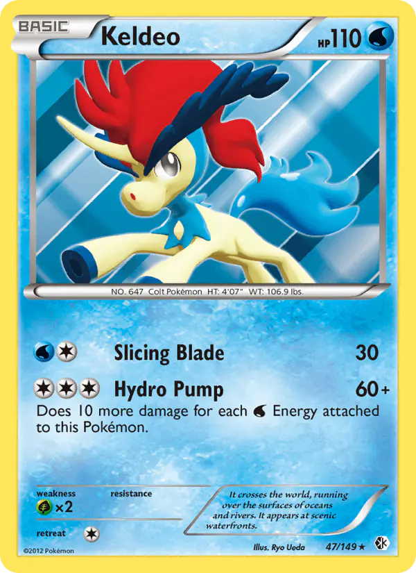 Carta Keldeo 47/149 de Boundaries Crossed