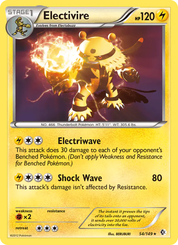 Carta Electivire 54/149 de Boundaries Crossed