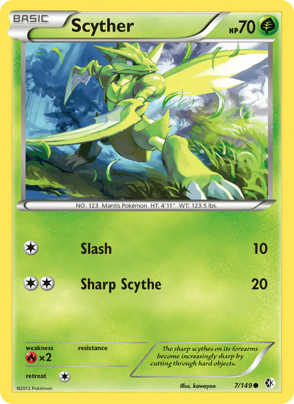 Carta Scyther 7/149 de Boundaries Crossed