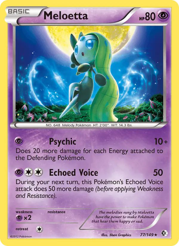 Carta Meloetta 77/149 de Boundaries Crossed