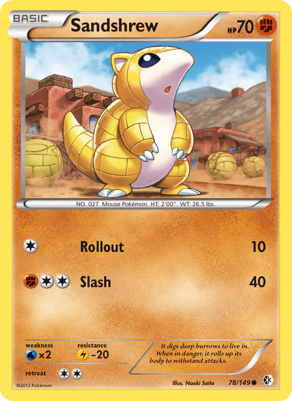 Carta Sandshrew 78/149 de Boundaries Crossed