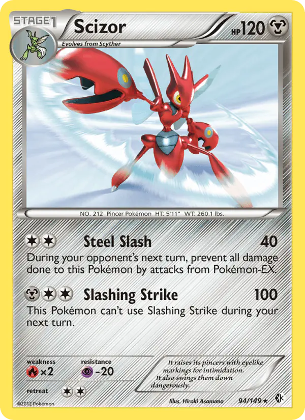 Carta Scizor 94/149 de Boundaries Crossed