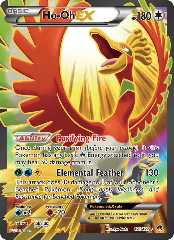 Carta Ho-Oh EX 121/122 de BREAKpoint