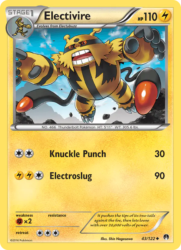 Carta Electivire 43/122 de BREAKpoint