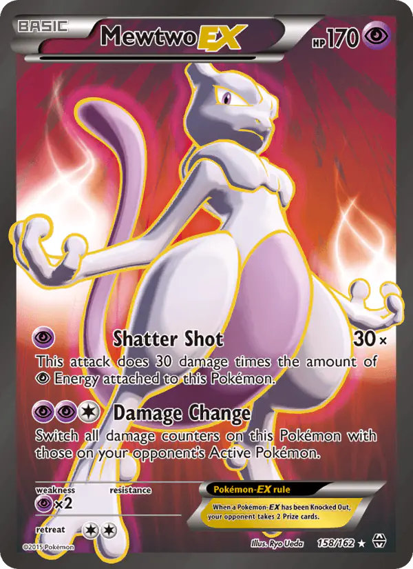 Carta Mewtwo EX 158/162 de BREAKthrough