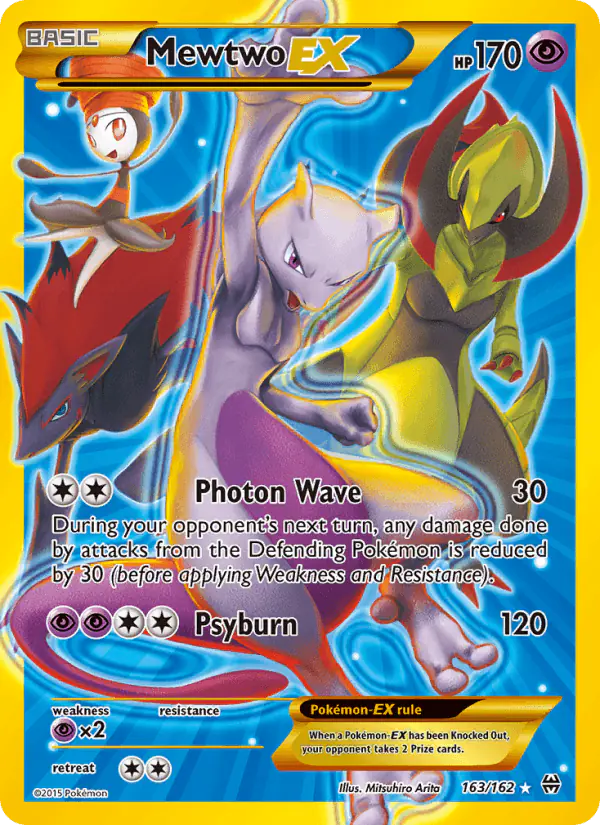 Carta Mewtwo EX 163/162 de BREAKthrough