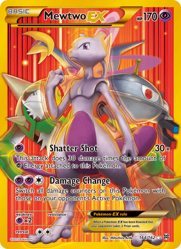 Carta Mewtwo EX 164/162 de BREAKthrough