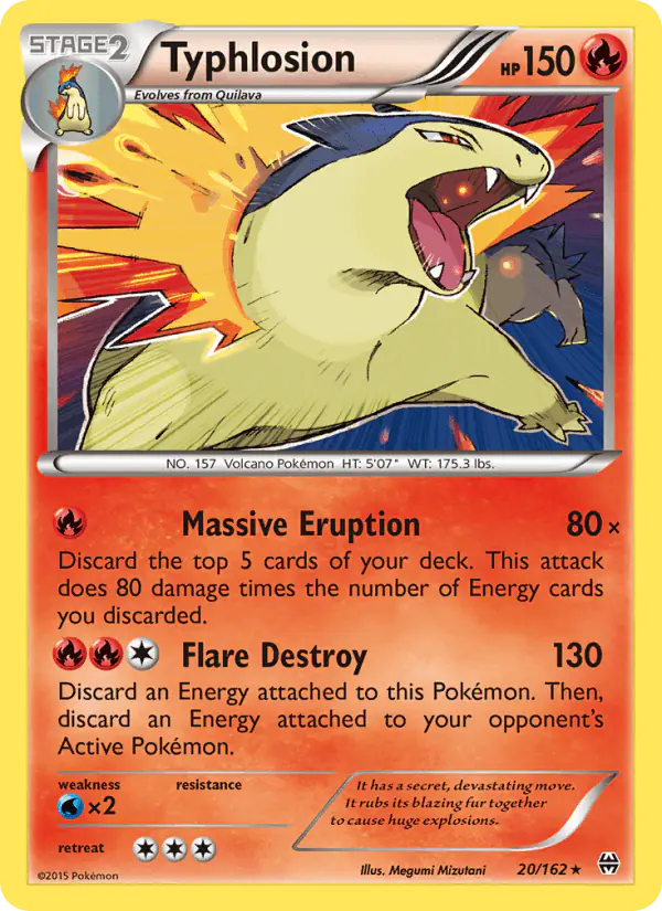 Carta Typhlosion 20/162 de BREAKthrough